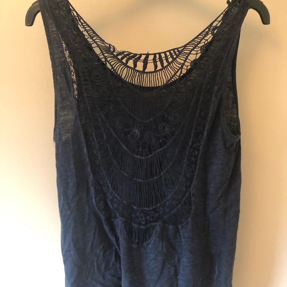 Blue hand made tank with back detail - Picture 2 of 4